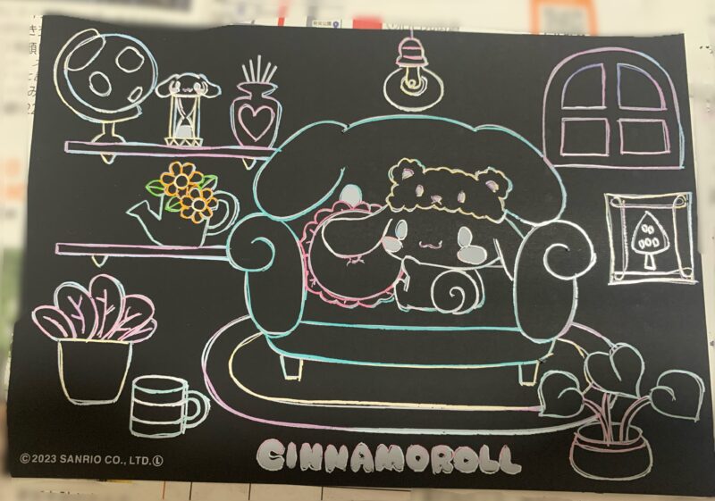 スクラッチ塗り絵