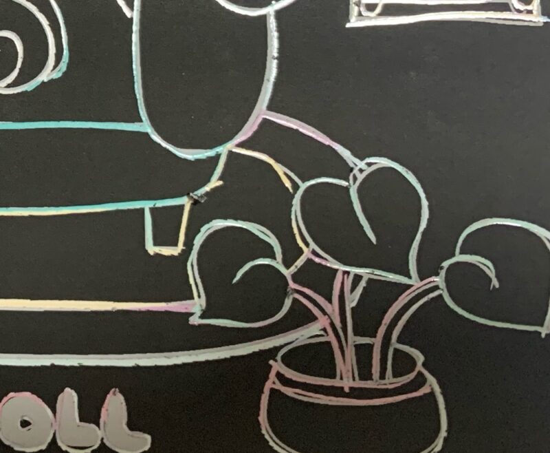 スクラッチ塗り絵