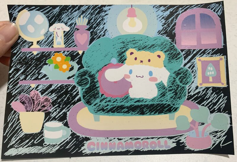 スクラッチ塗り絵 シナモロール