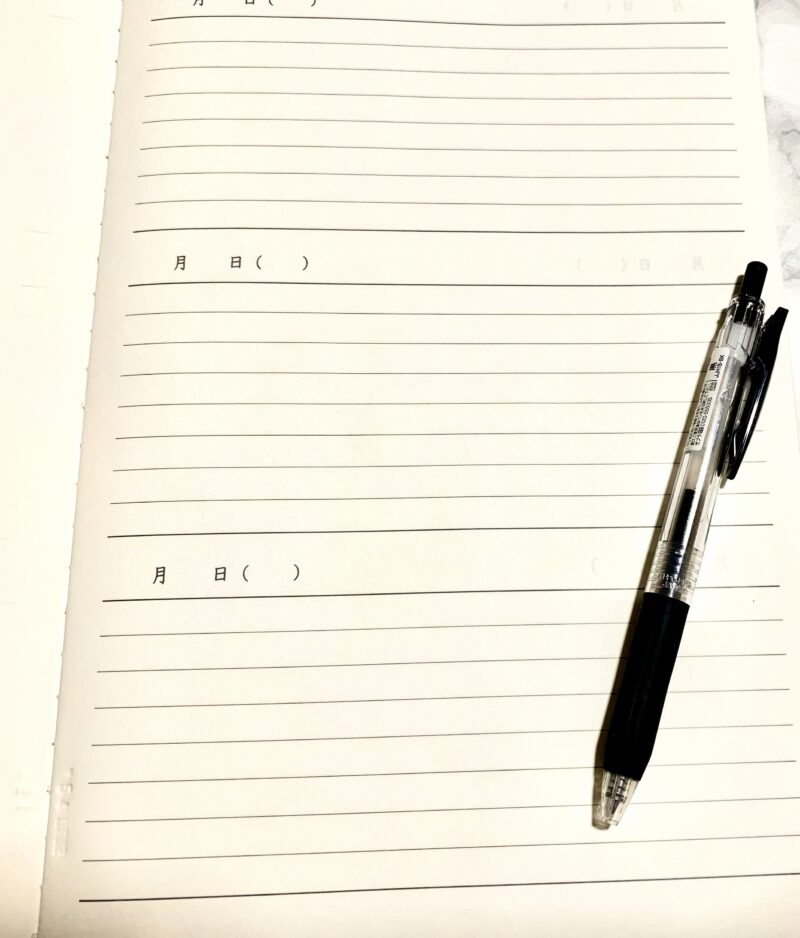 100均　日記帳　中身